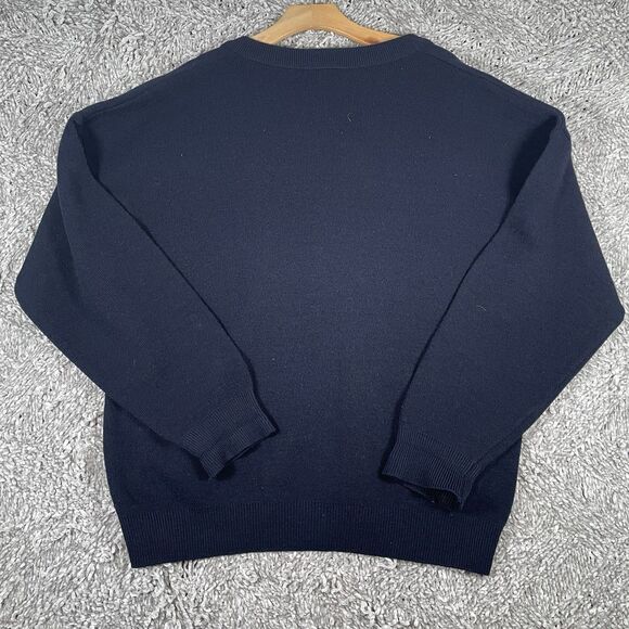 Vintage Chemise Lacoste Cardigan Sweater Men’s Size 6 (XL) Navy Blue Wool Golf - Picture 6 of 8